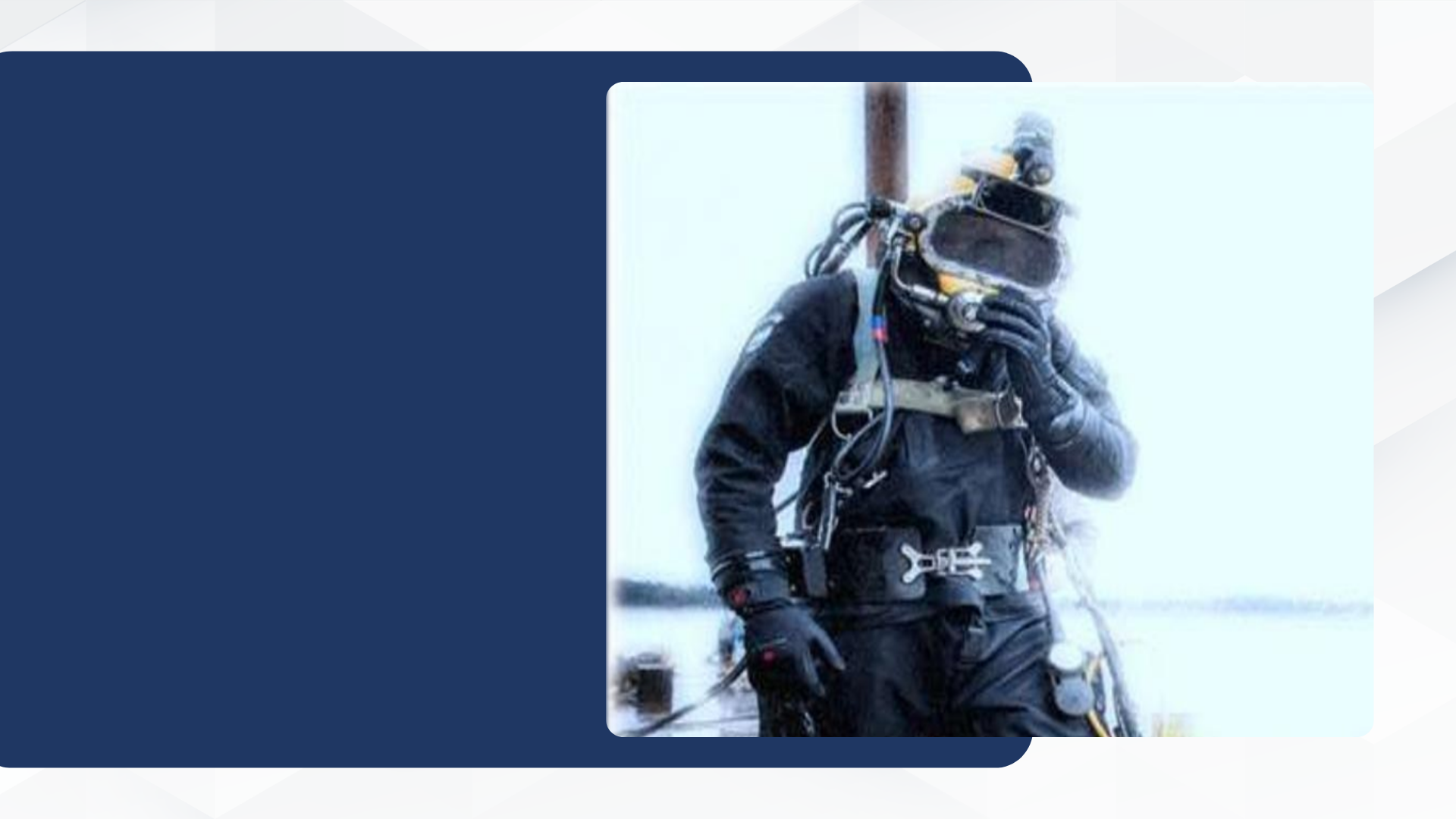 Operação de mergulho profissional offshore